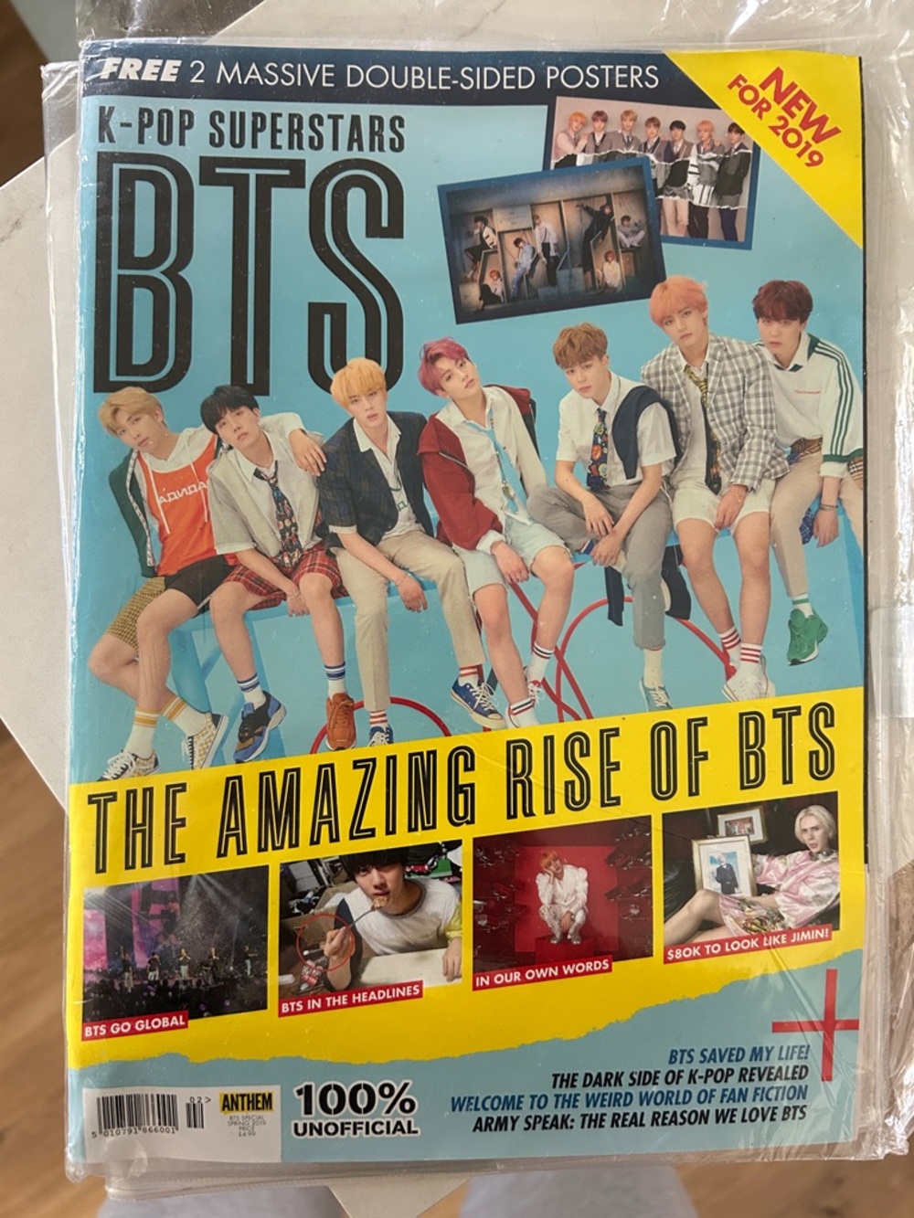 Anthem of the Ants BTS Poster - Blue, Yellow, Red, White